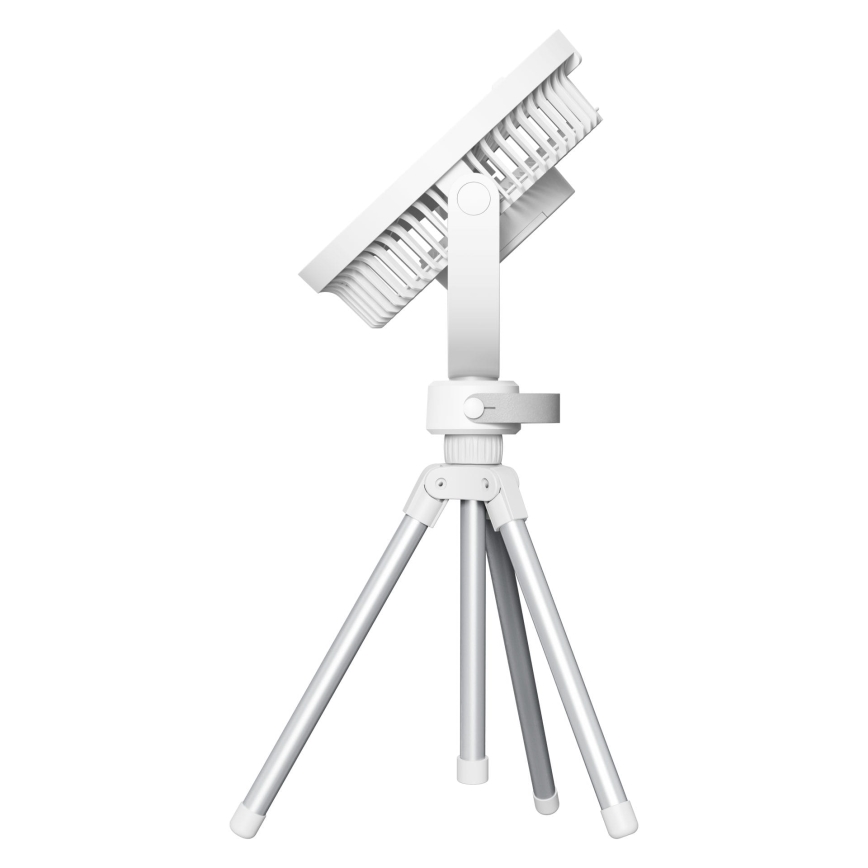 Oplaadbare tafelventilator met LED-verlichting 8W/3,7V 2400 mAh wit