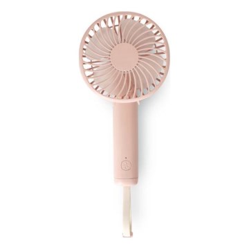 Oplaadbare zakventilator 5W/5V 1200 mAh roze