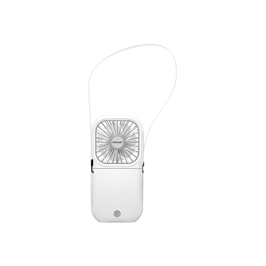 Oplaadbare zakventilator 5W/5V 2500 mAh wit