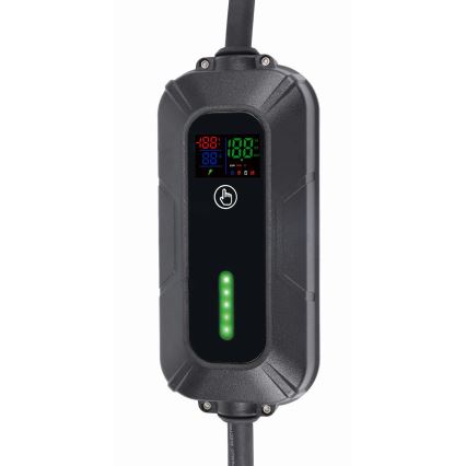 Reislaadstation voor elektrische auto's EV/PHEV AC Type 2 16A/400V 11kW IP55 7m + adapter 230V 3,7kW + Etui
