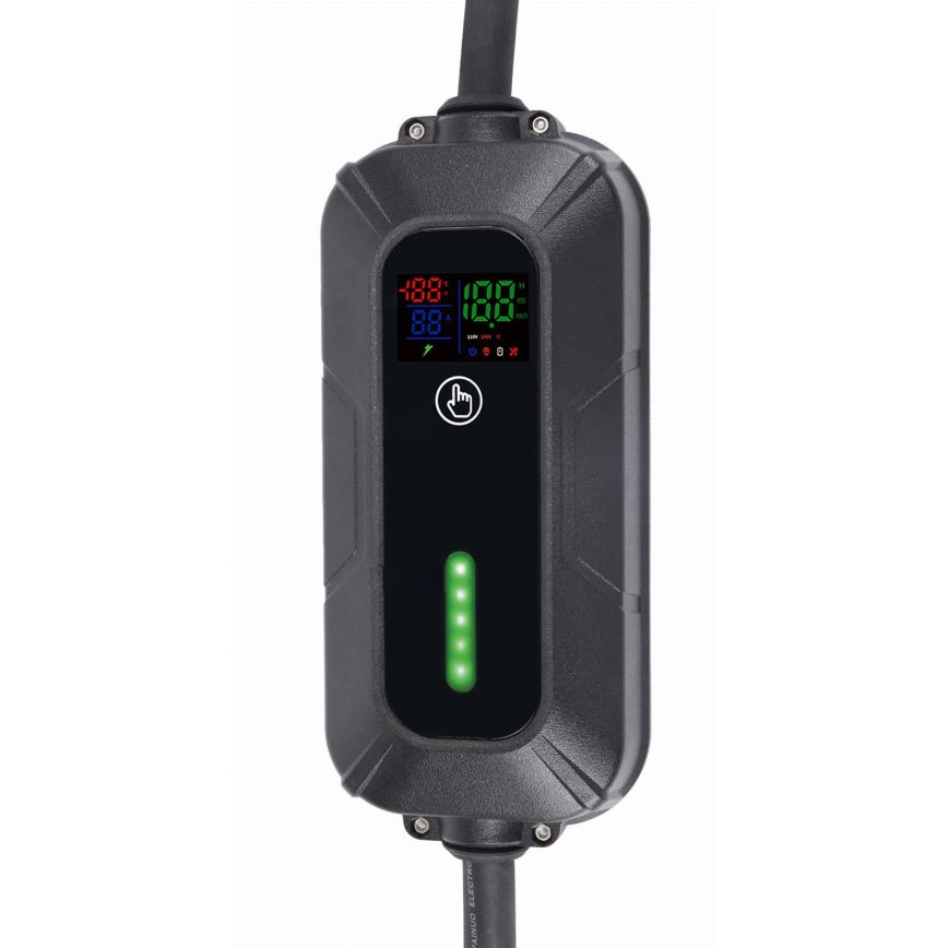 Reislaadstation voor elektrische auto's EV/PHEV AC Type 2 16A/400V 11kW IP55 7m + adapter 230V 3,7kW + Etui