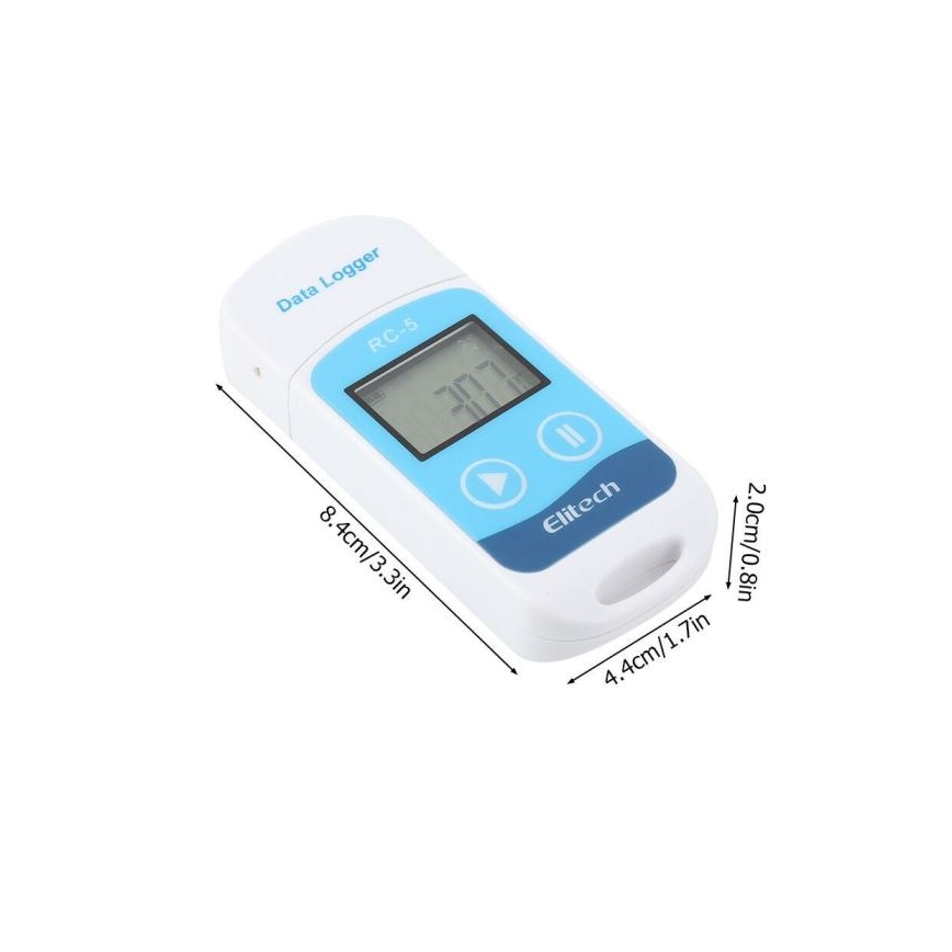 Opnemende thermometer USB/1xCR2032 IP67