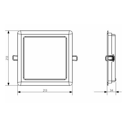 Opple 26666 - LED Badkamer inbouwverlichting LED/24W/230V 3000K IP44