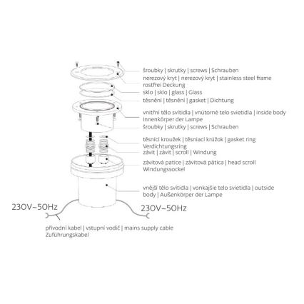 Oprit LED Lamp voor Buiten ROAD LED/0,5W/230V IP67 3000K