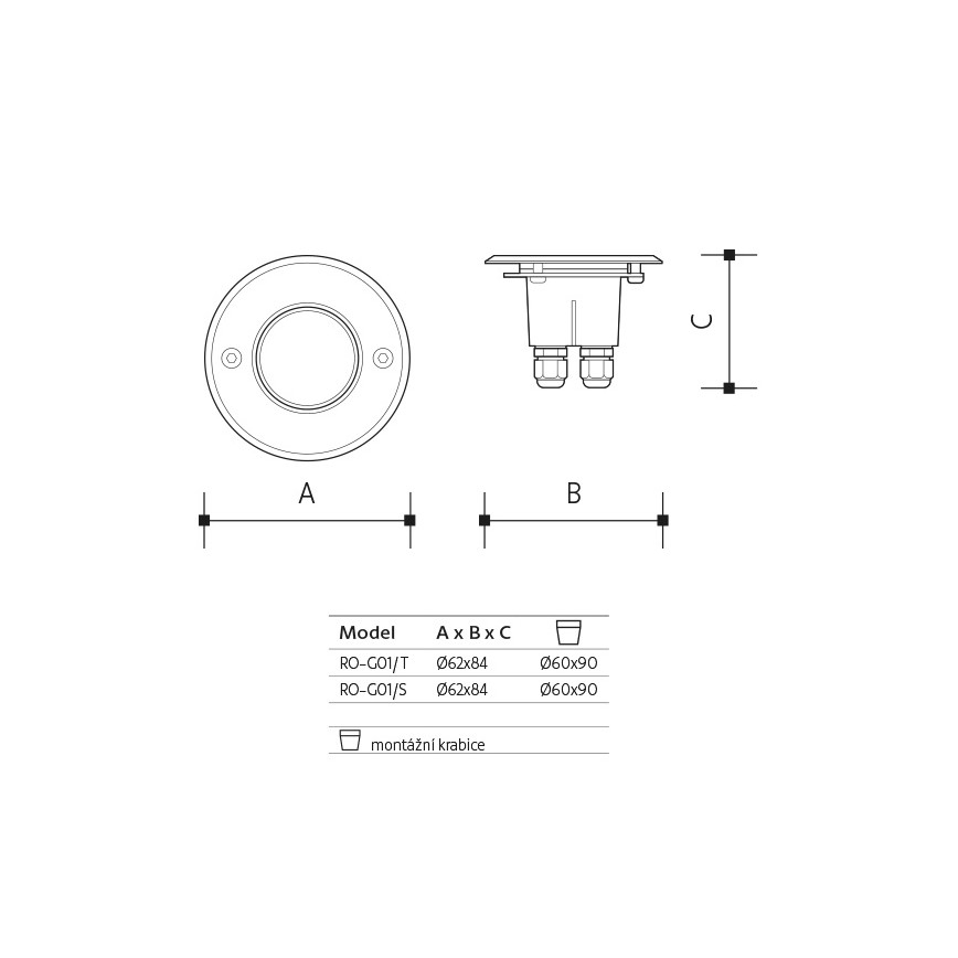 Oprit LED Lamp voor Buiten ROAD LED/0,5W/230V IP67 3000K
