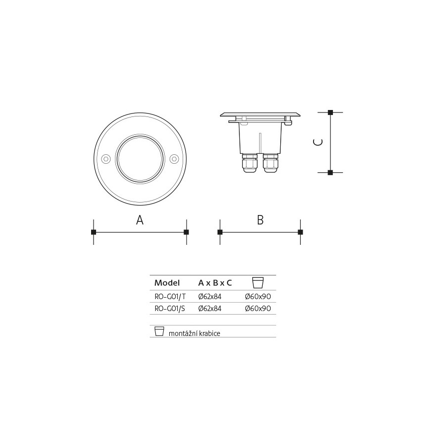 Oprit LED Lamp voor Buiten ROAD LED/0,5W/230V IP67 6000K