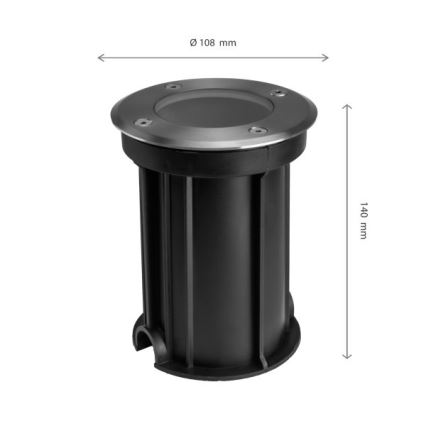 Oprit verlichting voor buiten LUKKA CONNECT 1xGU10/4W/230V IP67 mat chroom rond