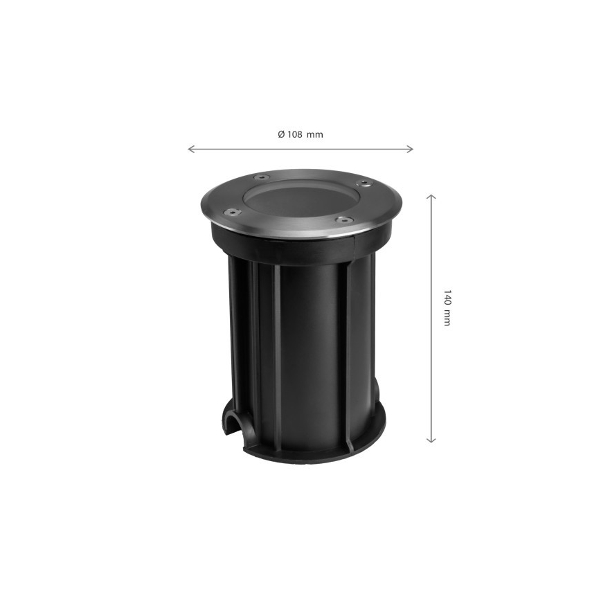 Oprit verlichting voor buiten LUKKA CONNECT 1xGU10/4W/230V IP67 mat chroom rond