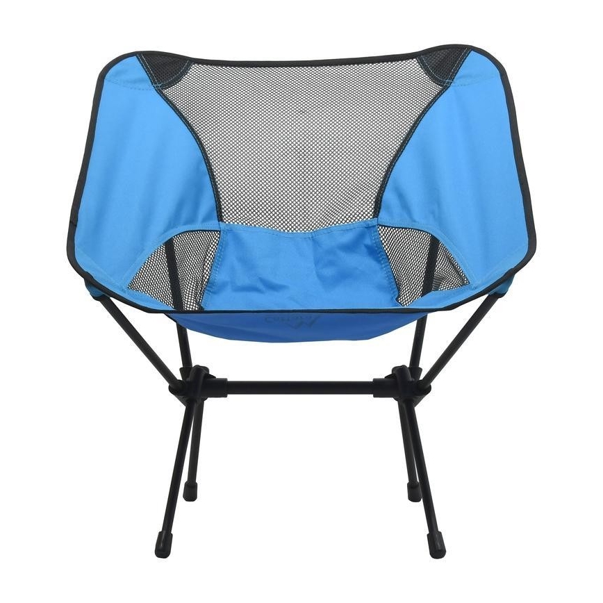 Opvouwbare campingstoel blauw 63 cm