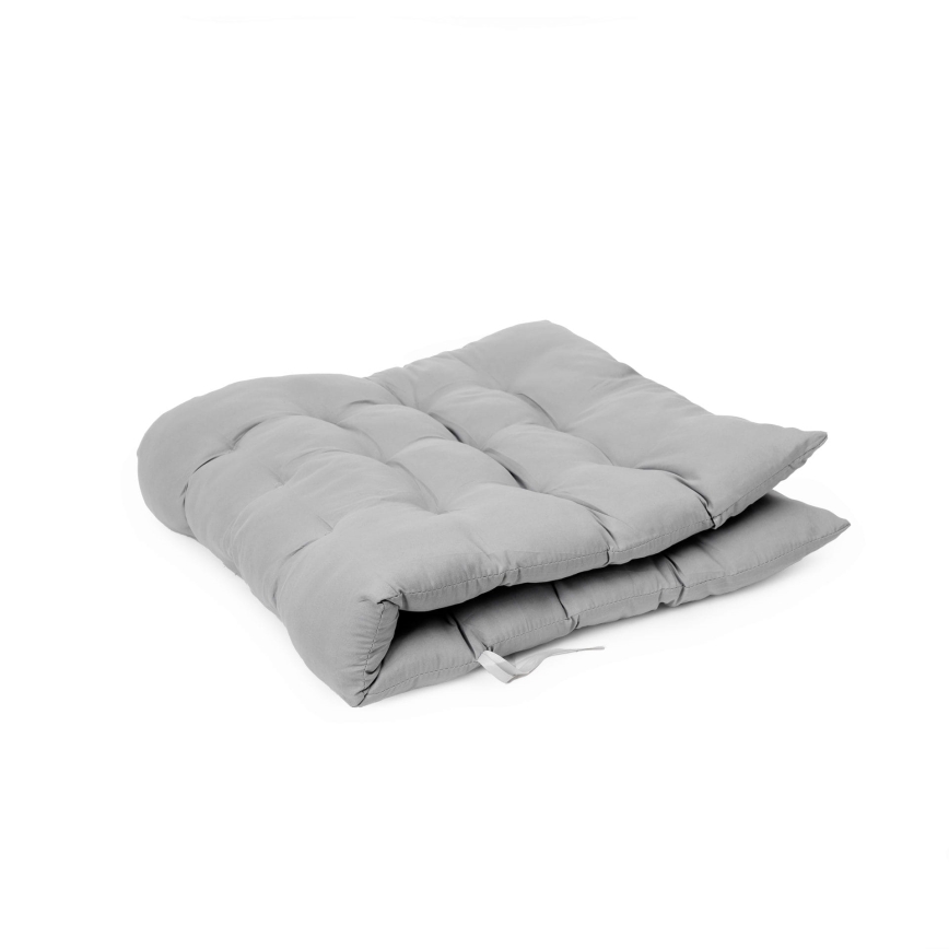 Opvouwbare campingstoel met matras zwart/grijs