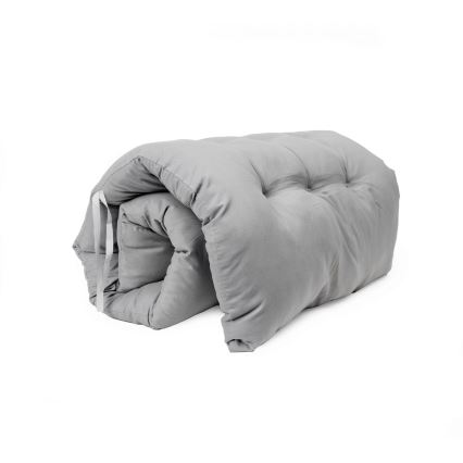 Opvouwbare campingstoel met matras zwart/grijs