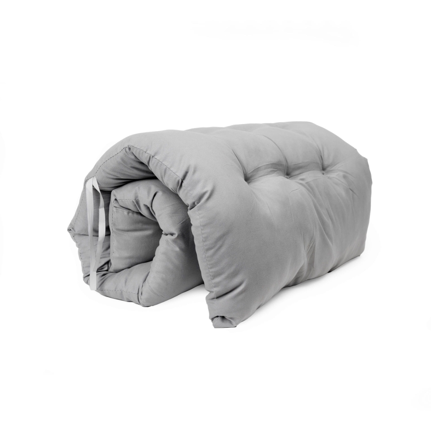 Opvouwbare campingstoel met matras zwart/grijs
