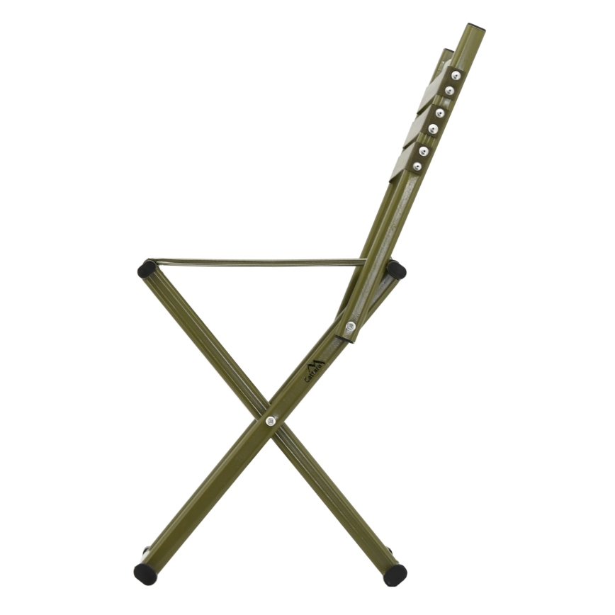 Opvouwbare campingstoel met rugleuning groen