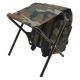 Opvouwbare campingstoel met rugzak camouflage