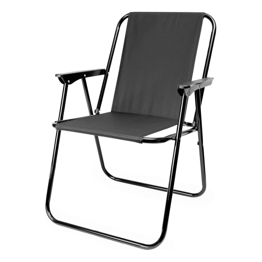 Opvouwbare campingstoel zwart