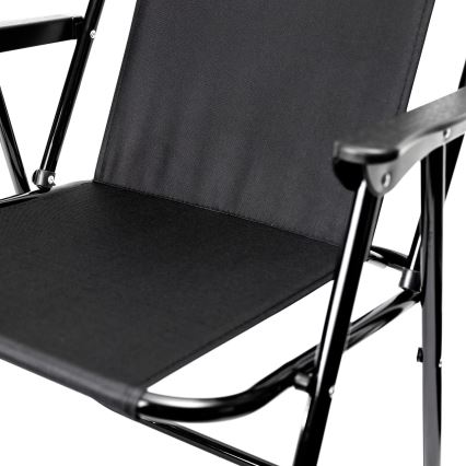 Opvouwbare campingstoel zwart