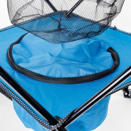 Opvouwbare kampeertafel + 2x stoel blauw