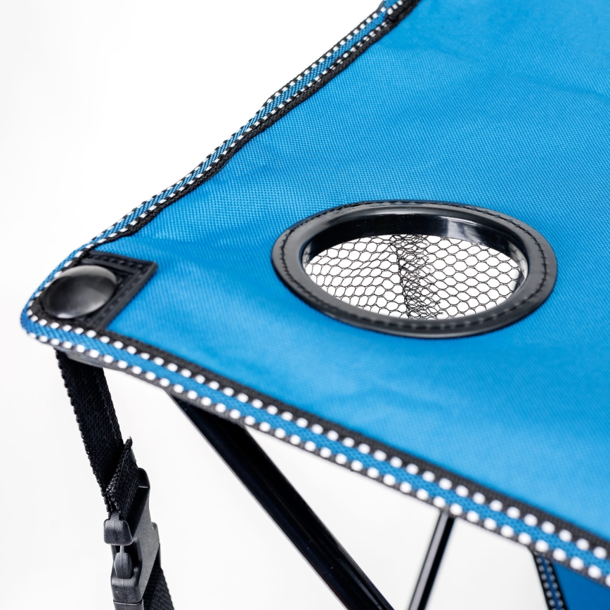 Opvouwbare kampeertafel + 2x stoel blauw