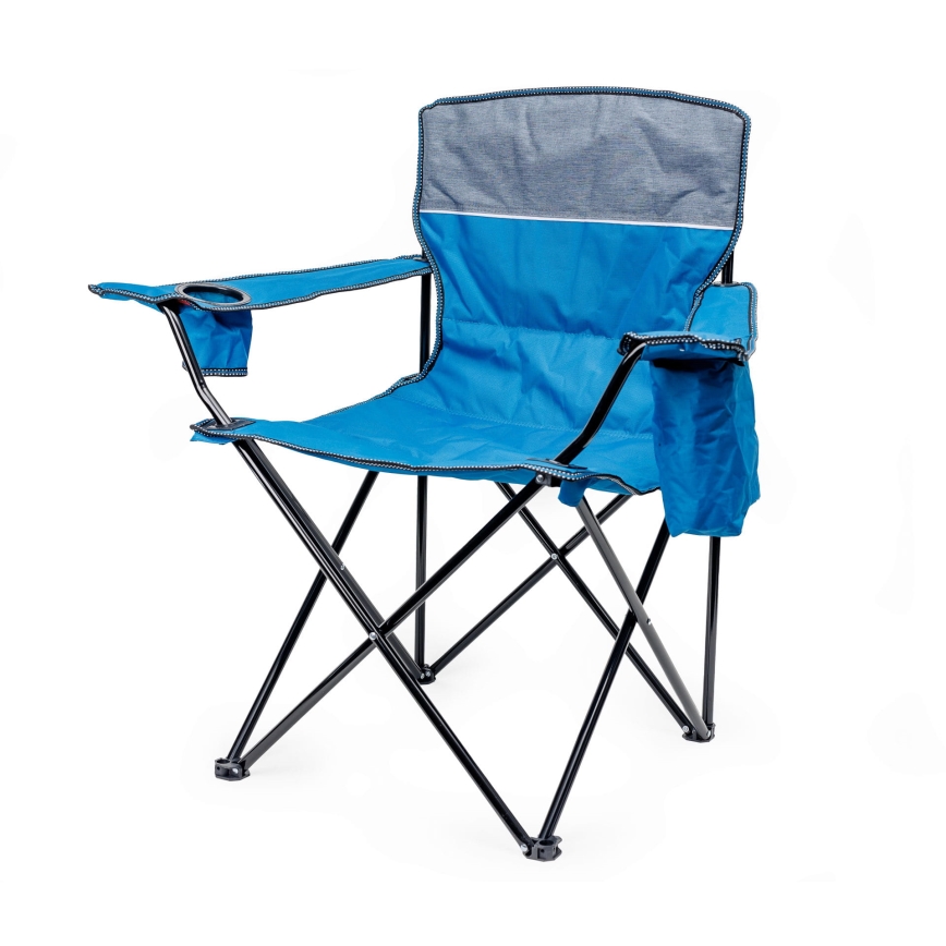 Opvouwbare kampeertafel + 2x stoel blauw