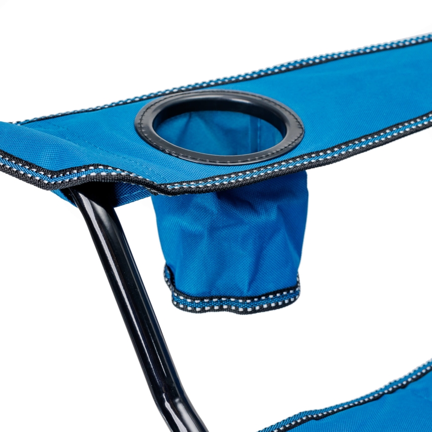 Opvouwbare kampeertafel + 2x stoel blauw