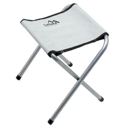 Opvouwbare kampeertafel + 4x stoel wit/mat chroom