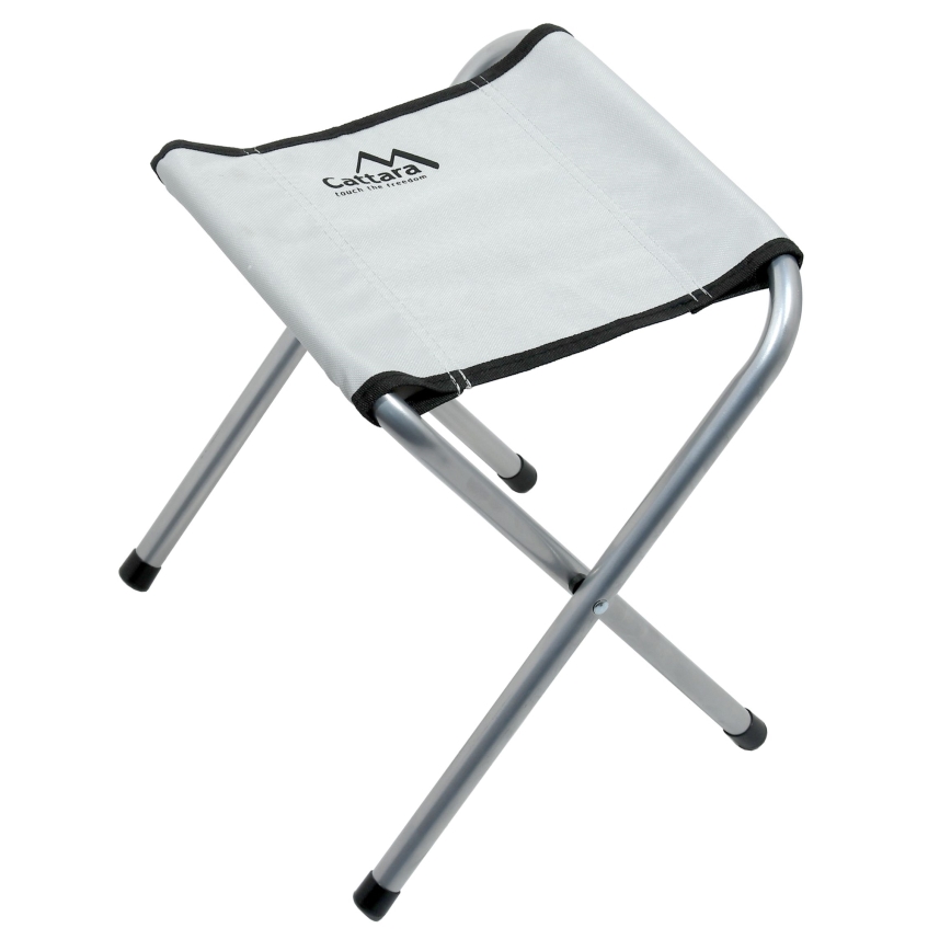 Opvouwbare kampeertafel + 4x stoel wit/mat chroom