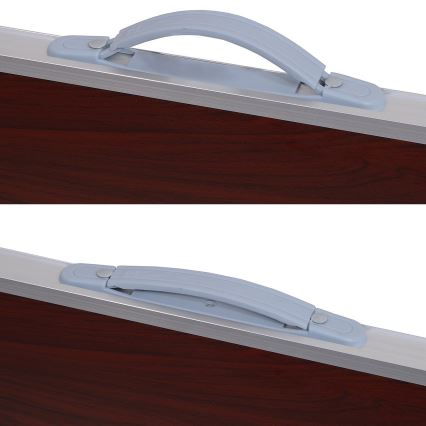Opvouwbare kampeertafel bruin/mat chroom