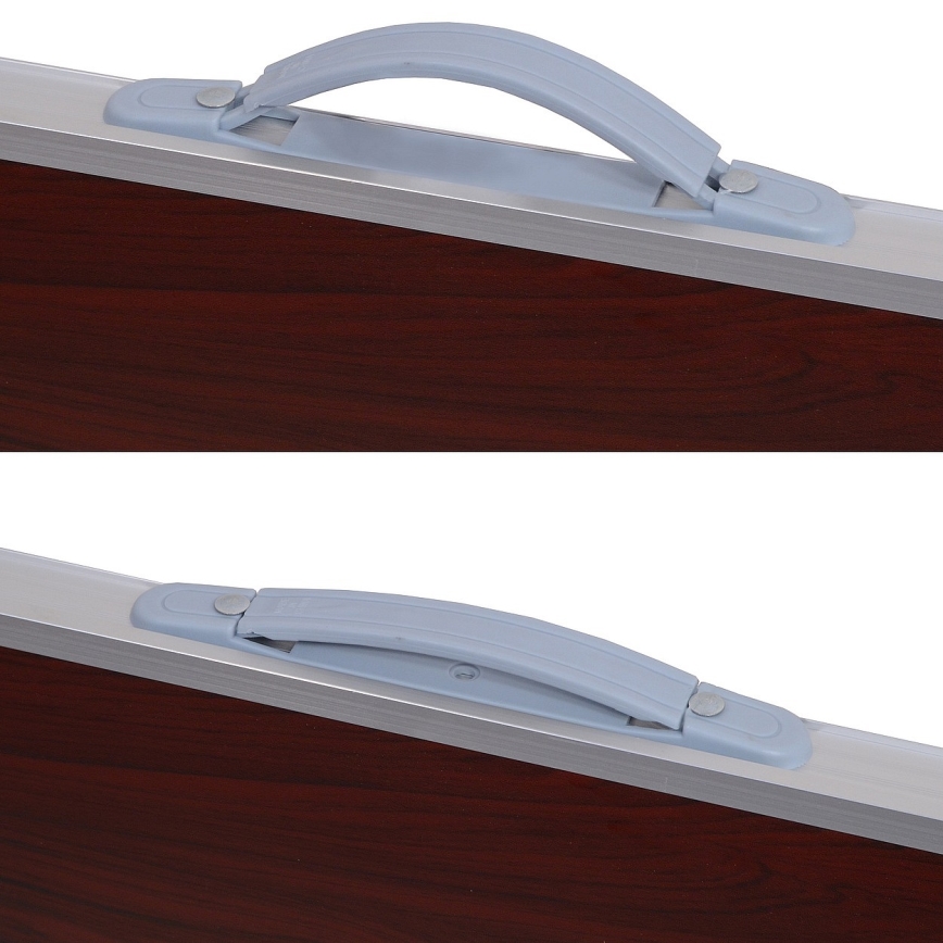 Opvouwbare kampeertafel bruin/mat chroom