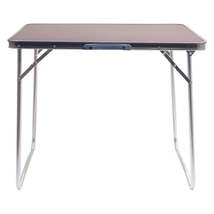 Opvouwbare kampeertafel bruin/mat chroom