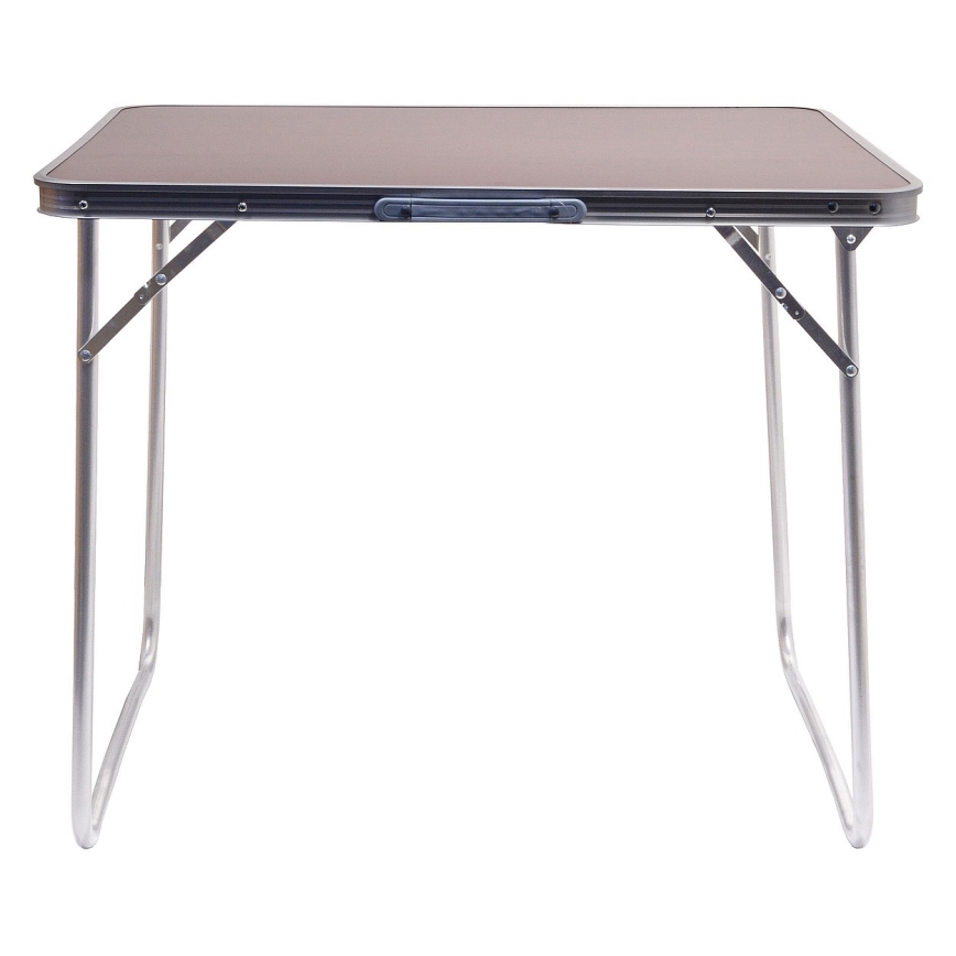 Opvouwbare kampeertafel bruin/mat chroom
