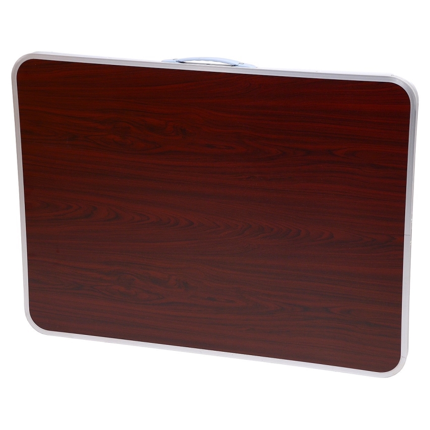 Opvouwbare kampeertafel bruin/mat chroom