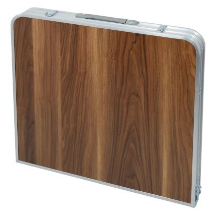 Opvouwbare kampeertafel bruin/mat chroom