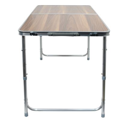 Opvouwbare kampeertafel bruin/mat chroom