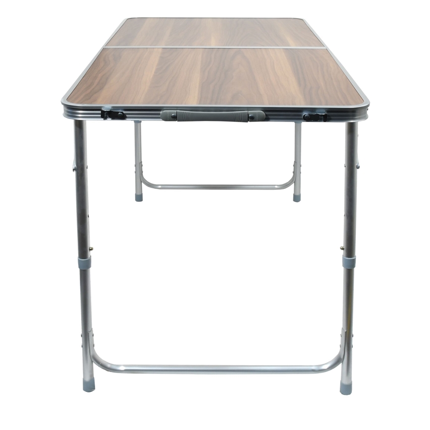 Opvouwbare kampeertafel bruin/mat chroom