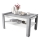 Opvouwbare salontafel met hefdak met plank ADEN grijs/wit