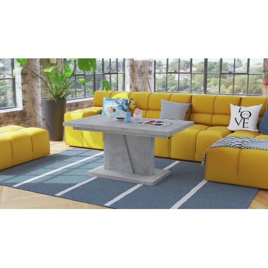Opvouwbare salontafel met hefdak NINO grijs