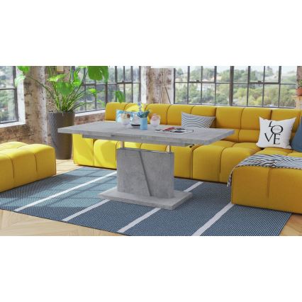 Opvouwbare salontafel met hefdak NINO grijs