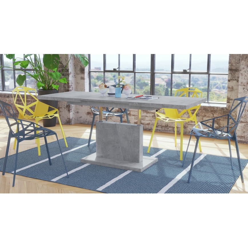Opvouwbare salontafel met hefdak NINO grijs