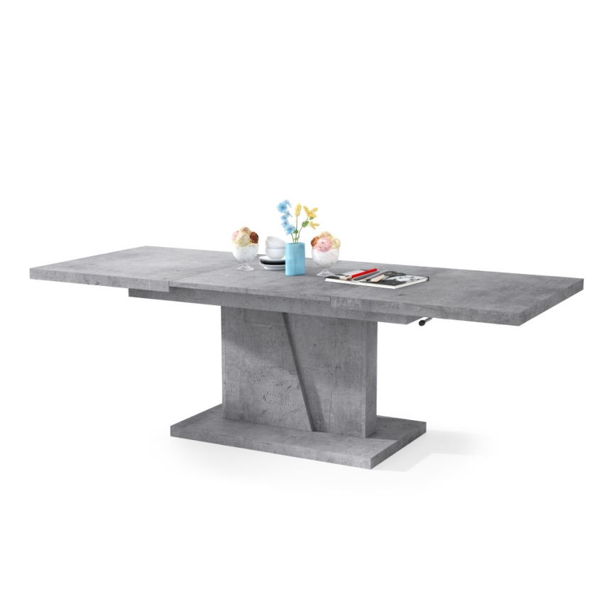Opvouwbare salontafel met hefdak NINO grijs