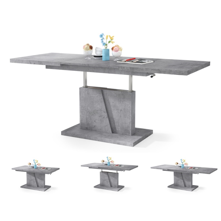 Opvouwbare salontafel met hefdak NINO grijs