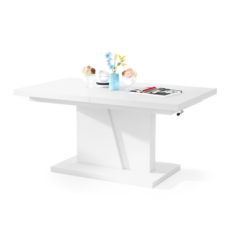 Opvouwbare salontafel met hefdak NINO wit
