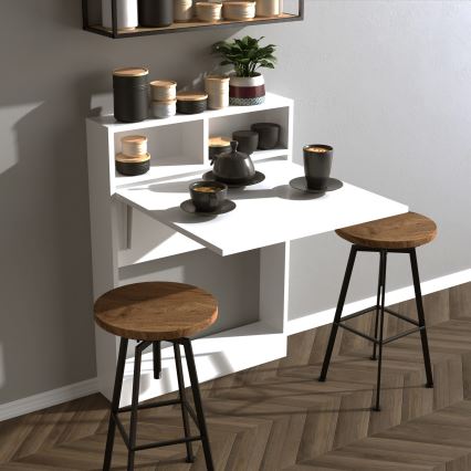 Opvouwbare tafel BRACKED 96x70 cm wit