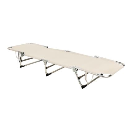 Opvouwbare verstelbare ligstoel SUNO 56x190 cm, crème