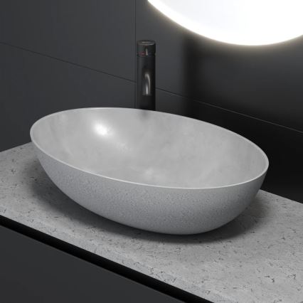 Opzetwastafel OLSBORG 60 x 40,5 cm beton/grijs