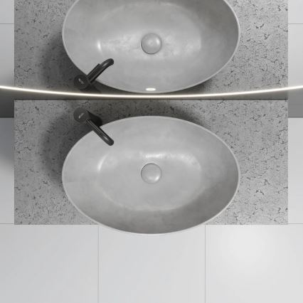 Opzetwastafel OLSBORG 60 x 40,5 cm beton/grijs
