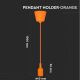 Oranje Hanglamp aan een koord 1x E27 / 60W / 230V