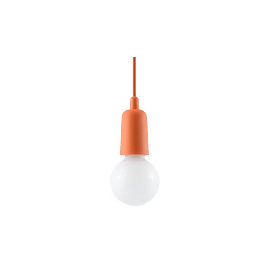 Oranje kroonluchter aan koord DIEGO 1xE27 / 60W / 230V