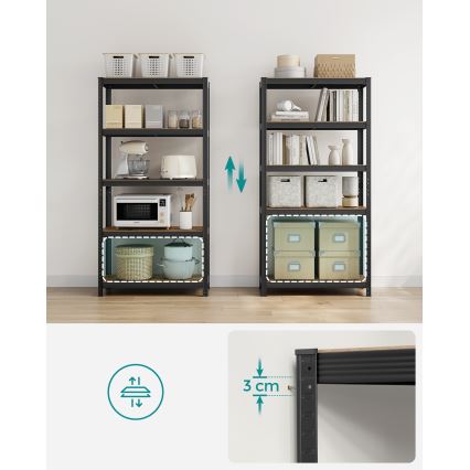 ORDIFY opbergrek bruin/zwart