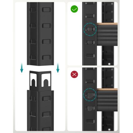 ORDIFY opbergrek bruin/zwart