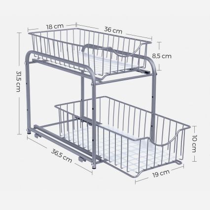 Organisateur de rangement pour la maison MARGE gris